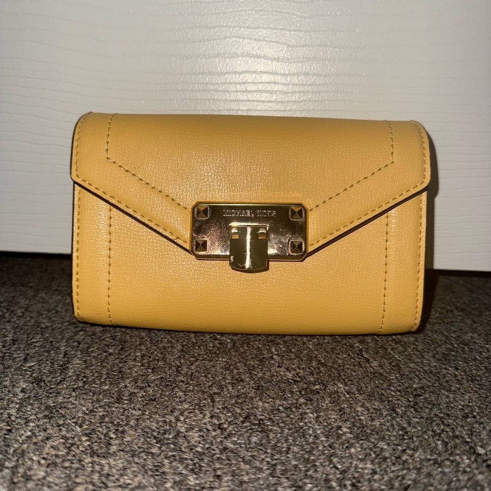 Michael Kors Mustard Yellow Leather Wallet